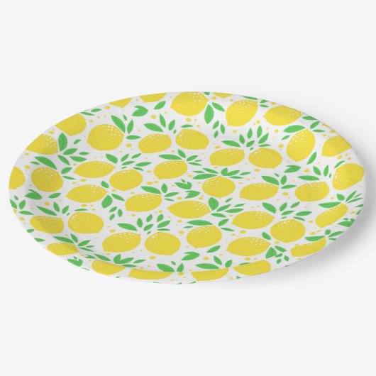 イエローレモン紙プレート ペーパープレート (アングル)