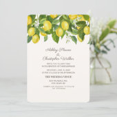 イエローレモン結婚ホワイト 招待状 (スタンド正面)