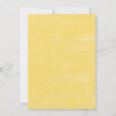 イエローレモン緑のつる植物ウォーター結婚カラーのイン 招待状 (裏面)