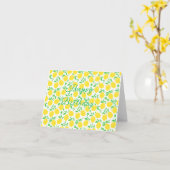 イエローレモン誕生日カード カード (黄色い花)