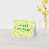 イエローレモン誕生日カード カード (黄色い花)
