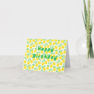 イエローレモン誕生日カード カード