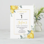 イエローレモン1stバースデーサマーパーティの招待状 招待状 (スタンド正面)