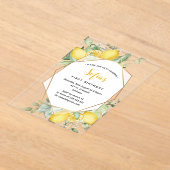 イエローレモン1stバースデーサマーパーティー アクリル招待状 (レイダウン)