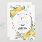 イエローレモン1stバースデーサマーパーティー 招待状 (正面/裏面)