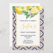 イエローレモン1stバースデーサマーパーティー 招待状 (正面/裏面)