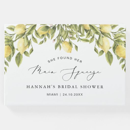 イエローレモン アマルフィーコースト ブライダルシャワー ゲストブック (正面)