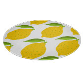 イエローレモン、シームレス芸術的なパターン。 カッティングボード (角)