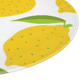 イエローレモン、シームレス芸術的なパターン。 カッティングボード (角)