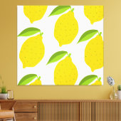 イエローレモン、シームレス芸術的なパターン。 キャンバスプリント (インサイチュ (リビング))
