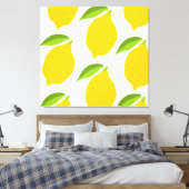 イエローレモン、シームレス芸術的なパターン。 キャンバスプリント (インサイチュ (寝室))