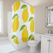 イエローレモン、シームレス芸術的なパターン。 シャワーカーテン (インサイチュ)
