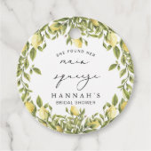 イエローレモン ソレント メディテレーニアン ブライダルシャワー フェイバータグ (正面)