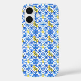 イエローレモン ブルータイル  iPhone 16ケース