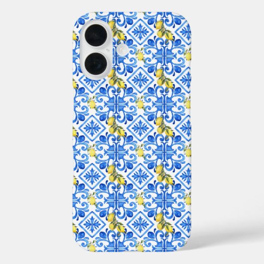 イエローレモン ブルータイル Case-Mate iPhoneケース (裏面)