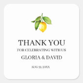 イエローレモン モダンウェディング スクエアシール (正面)