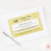 イエローレモン – ルーズリーフティーラベルシール 長方形シール (封筒)