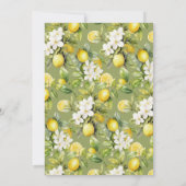 イエローレモン | Citrus Fruit夏のベビーシャワー 招待状 (裏面)