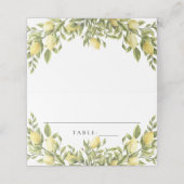 イエローレモ地中海のン結婚座席表 プレイスカード (外部開封)