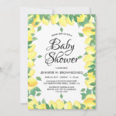 イエローレモ素晴らしネードベビーシャワー 招待状 (正面)