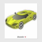 イエローレースカーコンター シール (シート)