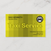 イエローレ素晴らしインボーグラスエフェクトタクシーサービス 名刺 (正面)
