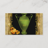 イエローロエレガントーズブラック金ゴールドフローリー 名刺 (裏面)