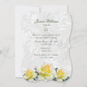 イエローロスタイリッシューズ&ダマスクバースデーパーティー 招待状 (正面)