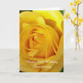 イエローロパーソナライズされたーズ60結婚周年 カード (黄色い花)