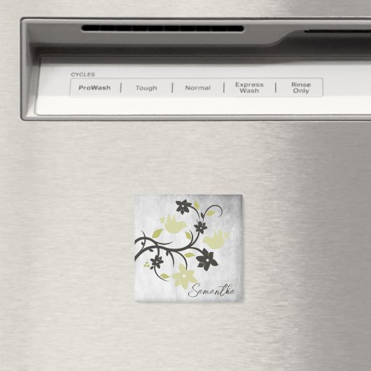 イエローロブバードパーソナライズされたマグネット マグネット (インサイチュ (食洗機))