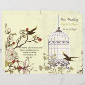 イエローロブバード二折結婚式 プログラム (正面/裏面)