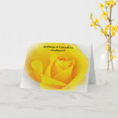 イエローローズが愛の聖句カードを気に送る カード (黄色い花)