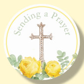 イエローローズが祈りの言葉を送る ラウンドシール