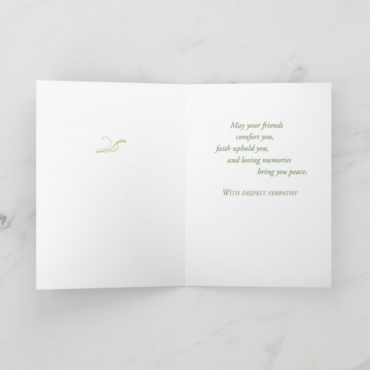 イエローローズで父を失う，悔やみや弔慰 カード (内部)