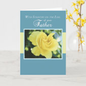 イエローローズで父を失う,悔やみや弔慰 カード (黄色い花)