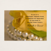 イエローローズと結婚真珠のチャリティーフェイスカード (正面)