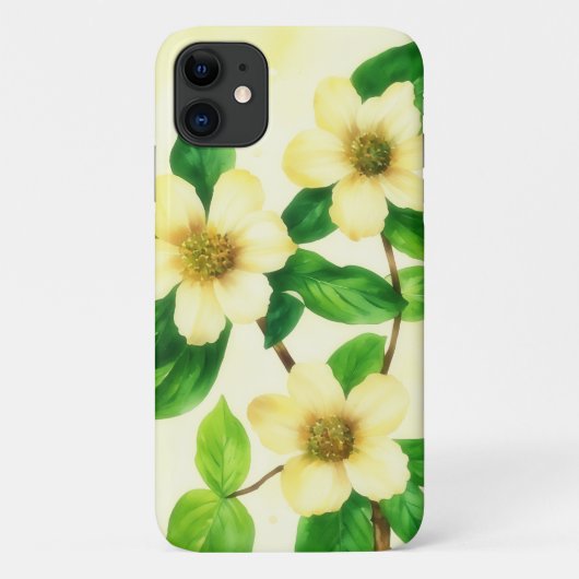 イエローローズのビンテージアートフォンケース Case-Mate iPhoneケース (裏面)
