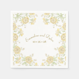 イエローローズの結婚式 スタンダードカクテルナプキン