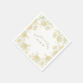 イエローローズの結婚式 スタンダードカクテルナプキン (角)