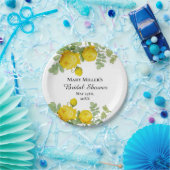 イエローローズの美しいウェディングシャワー ペーパープレート (パーティー)