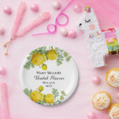 イエローローズの美しいウェディングシャワー ペーパープレート (パーティー)