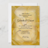 イエローローズの花のウェディングアフターブランシュ招待状 招待状 (正面)