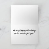 イエローローズの誕生日カード カード (内部)