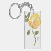 イエローローズアクリルキーチェーン キーホルダー (正面左)