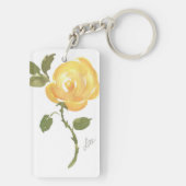 イエローローズアクリルキーチェーン キーホルダー (裏面)