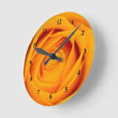 イエローローズアクリル壁時計 ラウンド壁時計 (傾斜)