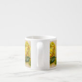 イエローローズアンティークヴィンテージプリントファインアート エスプレッソカップ (裏面)