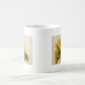 イエローローズアンティークヴィンテージプリントファインアート コーヒーマグカップ (中央)