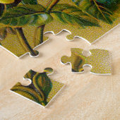 イエローローズアンティークヴィンテージプリントファインアート ジグソーパズル (側面)