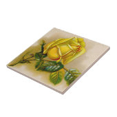 イエローローズアンティークヴィンテージプリントファインアート タイル (側面)